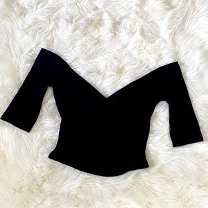 Reformation Black Knit Top in Size M